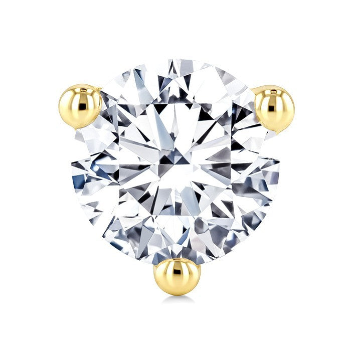 1/3 Ctw Round Cut Diamond Martini Stud Earrings in 14K Yellow Gold