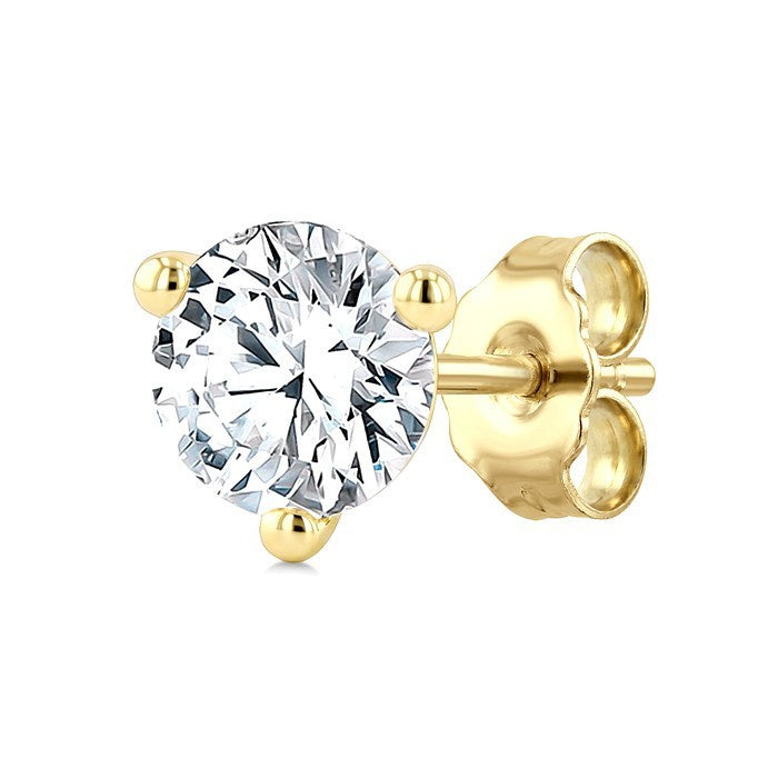 1/3 Ctw Round Cut Diamond Martini Stud Earrings in 14K Yellow Gold
