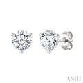 1/3 Ctw Round Cut Diamond Martini Stud Earrings in 14K White Gold