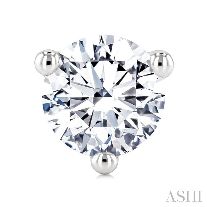 1/3 Ctw Round Cut Diamond Martini Stud Earrings in 14K White Gold