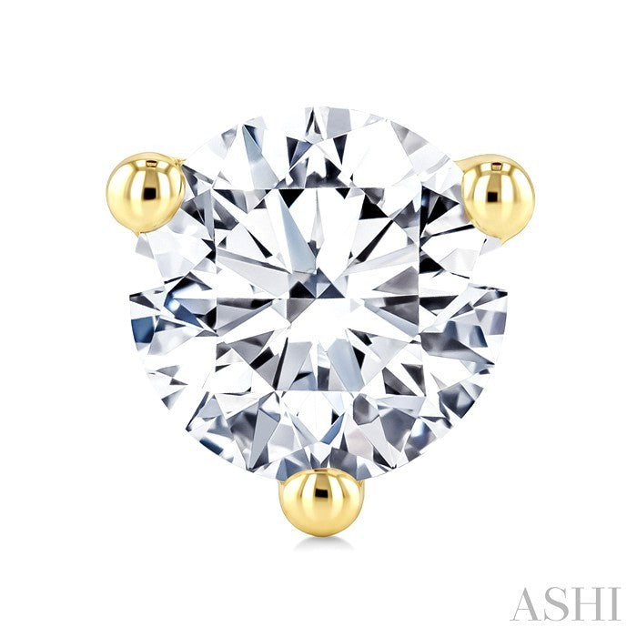 1/3 Ctw Round Cut Diamond Martini Stud Earrings in 14K Yellow Gold