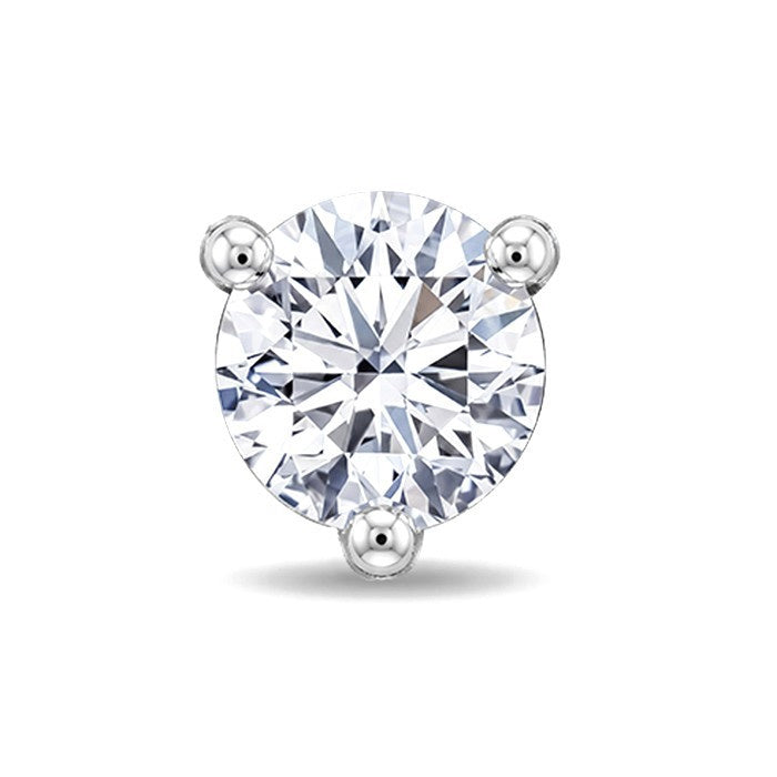 1/4 Ctw Round Cut Diamond Martini Stud Earrings in 14K White Gold