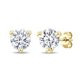 1/4 Ctw Round Cut Diamond Martini Stud Earrings in 14K Yellow Gold
