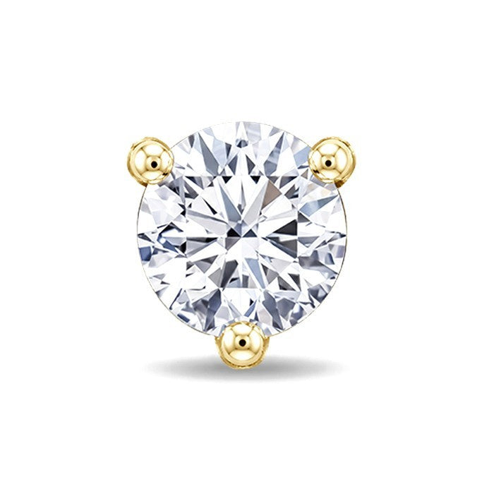 1/4 Ctw Round Cut Diamond Martini Stud Earrings in 14K Yellow Gold