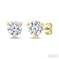 1/4 Ctw Round Cut Diamond Martini Stud Earrings in 14K Yellow Gold