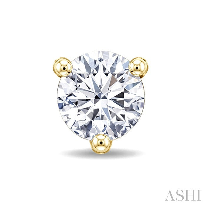 1/4 Ctw Round Cut Diamond Martini Stud Earrings in 14K Yellow Gold