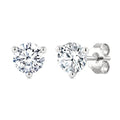 1/5 Ctw Round Cut Diamond Martini Stud Earrings in 14K White Gold