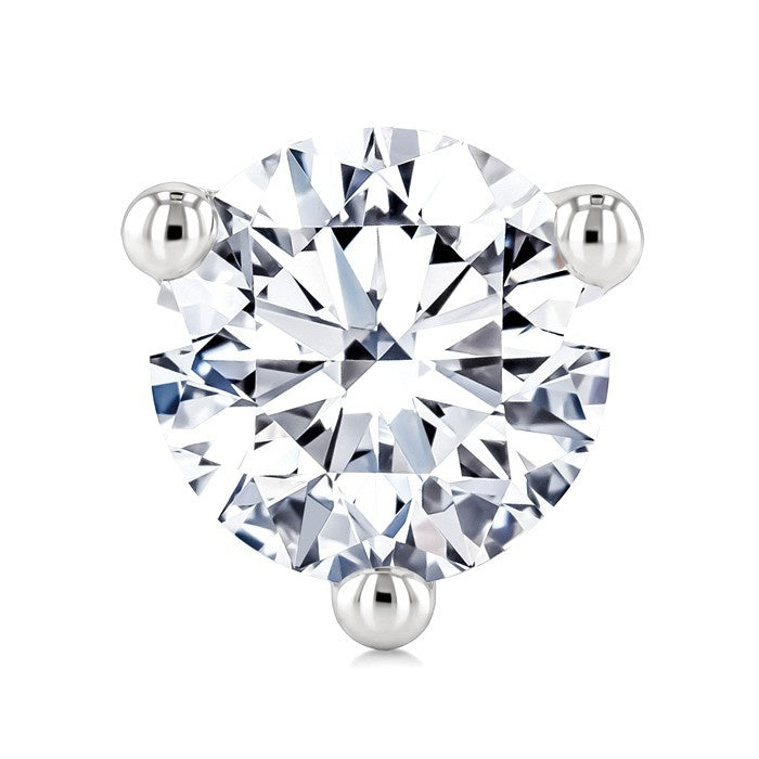 1/5 Ctw Round Cut Diamond Martini Stud Earrings in 14K White Gold
