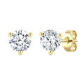 1/5 Ctw Round Cut Diamond Martini Stud Earrings in 14K Yellow Gold