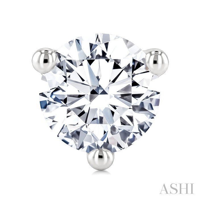 1/5 Ctw Round Cut Diamond Martini Stud Earrings in 14K White Gold
