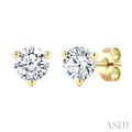1/5 Ctw Round Cut Diamond Martini Stud Earrings in 14K Yellow Gold