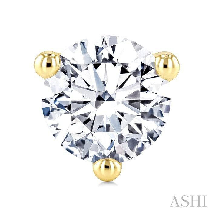1/5 Ctw Round Cut Diamond Martini Stud Earrings in 14K Yellow Gold