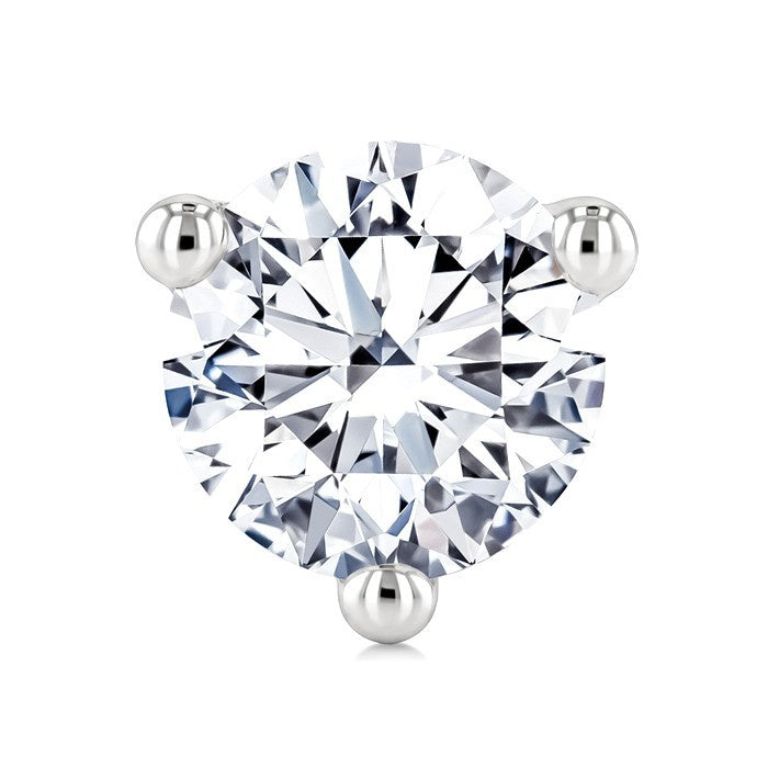 1/10 Ctw Round Cut Diamond Martini Stud Earrings in 14K White Gold