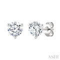 1/10 Ctw Round Cut Diamond Martini Stud Earrings in 14K White Gold