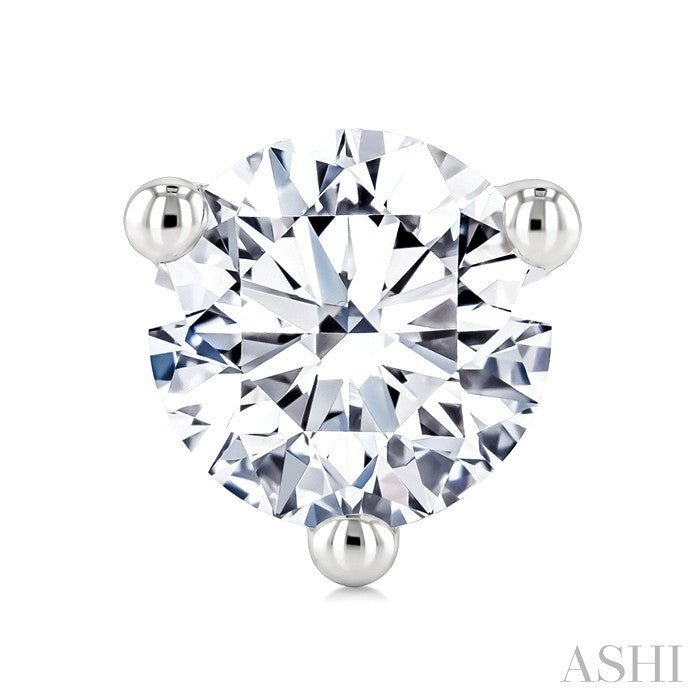 1/10 Ctw Round Cut Diamond Martini Stud Earrings in 14K White Gold