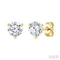 1/10 Ctw Round Cut Diamond Martini Stud Earrings in 14K Yellow Gold