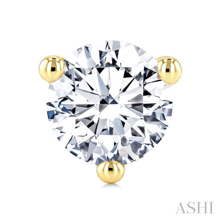 1/10 Ctw Round Cut Diamond Martini Stud Earrings in 14K Yellow Gold