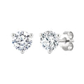 1/20 Ctw Round Cut Diamond Martini Stud Earrings in 14K White Gold