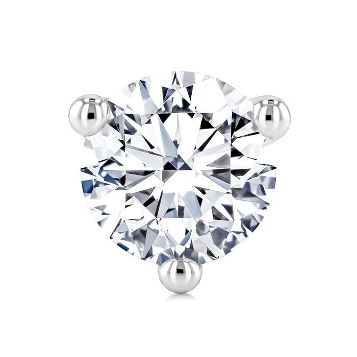 1/20 Ctw Round Cut Diamond Martini Stud Earrings in 14K White Gold