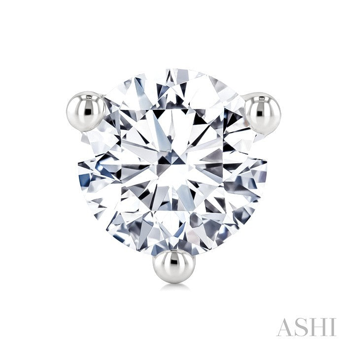 1/20 Ctw Round Cut Diamond Martini Stud Earrings in 14K White Gold