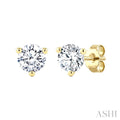 1/20 Ctw Round Cut Diamond Martini Stud Earrings in 14K Yellow Gold