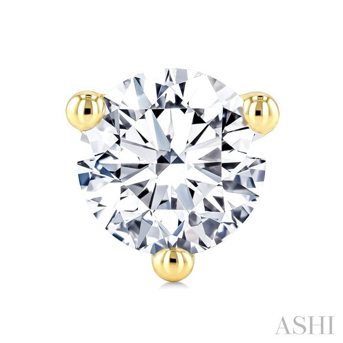 1/20 Ctw Round Cut Diamond Martini Stud Earrings in 14K Yellow Gold