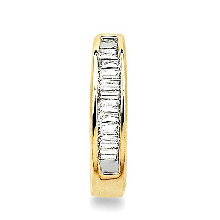OnNoLys 14K White Gold Diamond Channel Earrings