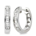 Baguette Diamond Huggie Earrings