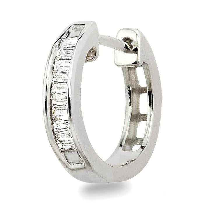 Baguette Diamond Huggie Earrings