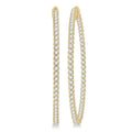 CelSolAe 14K White Gold Diamond Earrings
