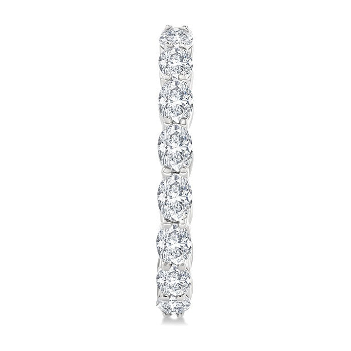 1 7/8 Ctw North-South Oval Cut Diamond Fashion Hoop Earrings in 14K White Gold