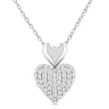 Nova Sable Pave-Set Heart Shape Diamond Fashion Pendant