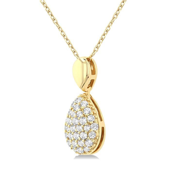 Kestrel Echo Pave-Set Pear Shape Diamond Fashion Pendant