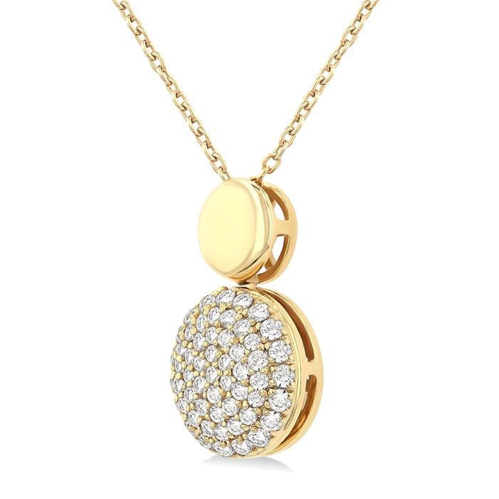 Nocturne Majesty Pave-Set Round Shape Diamond Fashion Pendant