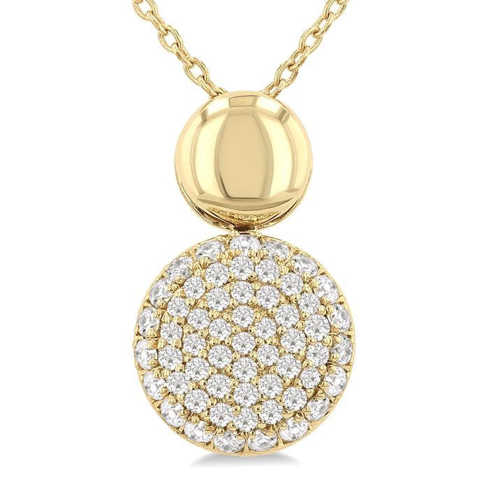 Nocturne Majesty Pave-Set Round Shape Diamond Fashion Pendant