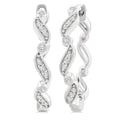 Wave Diamond Fashion Hoop Earrings