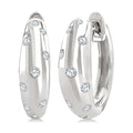 Mosaic Diamond Huggie Fashion Earrings