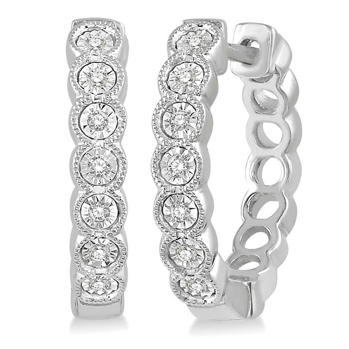 Diamond Hoop Earrings
