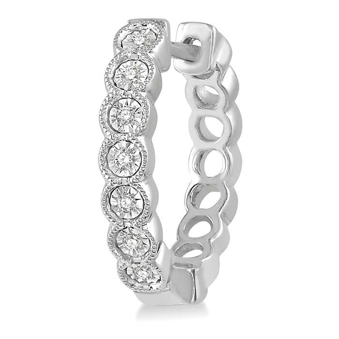 Diamond Hoop Earrings
