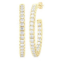 Inside-Out Diamond Half Hoop Earrings