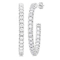 Inside-Out Diamond Half Hoop Earrings