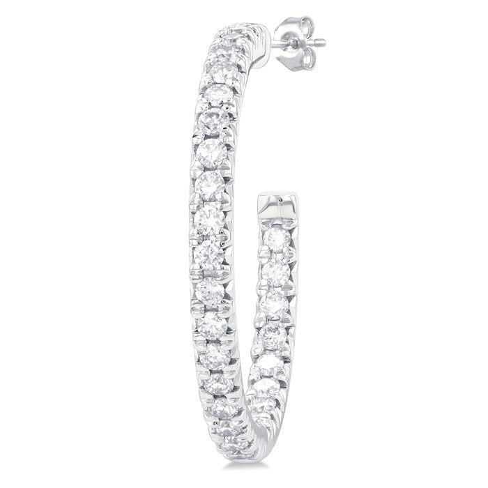 Inside-Out Diamond Half Hoop Earrings
