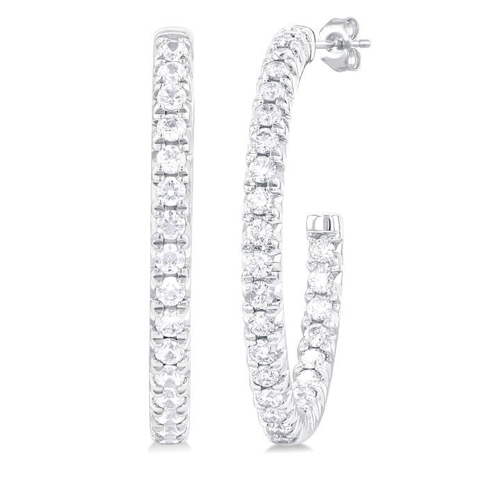 Inside-Out Diamond Half Hoop Earrings
