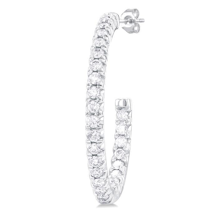 Inside-Out Diamond Half Hoop Earrings