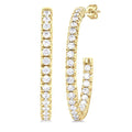 Inside-Out Diamond Half Hoop Earrings