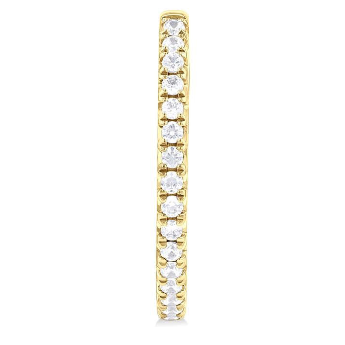 Inside-Out Diamond Half Hoop Earrings