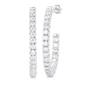 Inside-Out Diamond Half Hoop Earrings