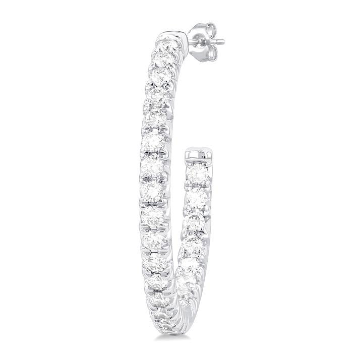 Inside-Out Diamond Half Hoop Earrings