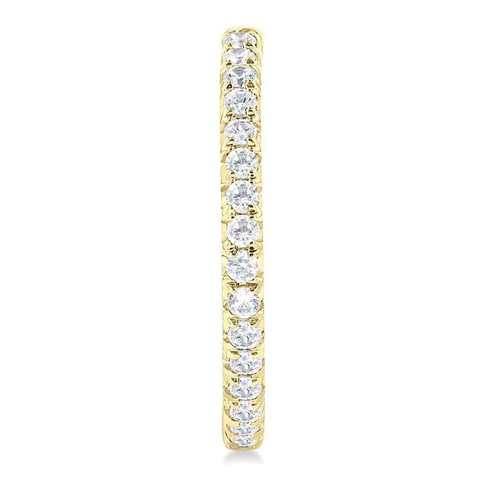 Diamond Fashion Half Hoop Earrings