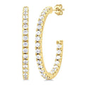 Inside-Out Diamond Half Hoop Earrings